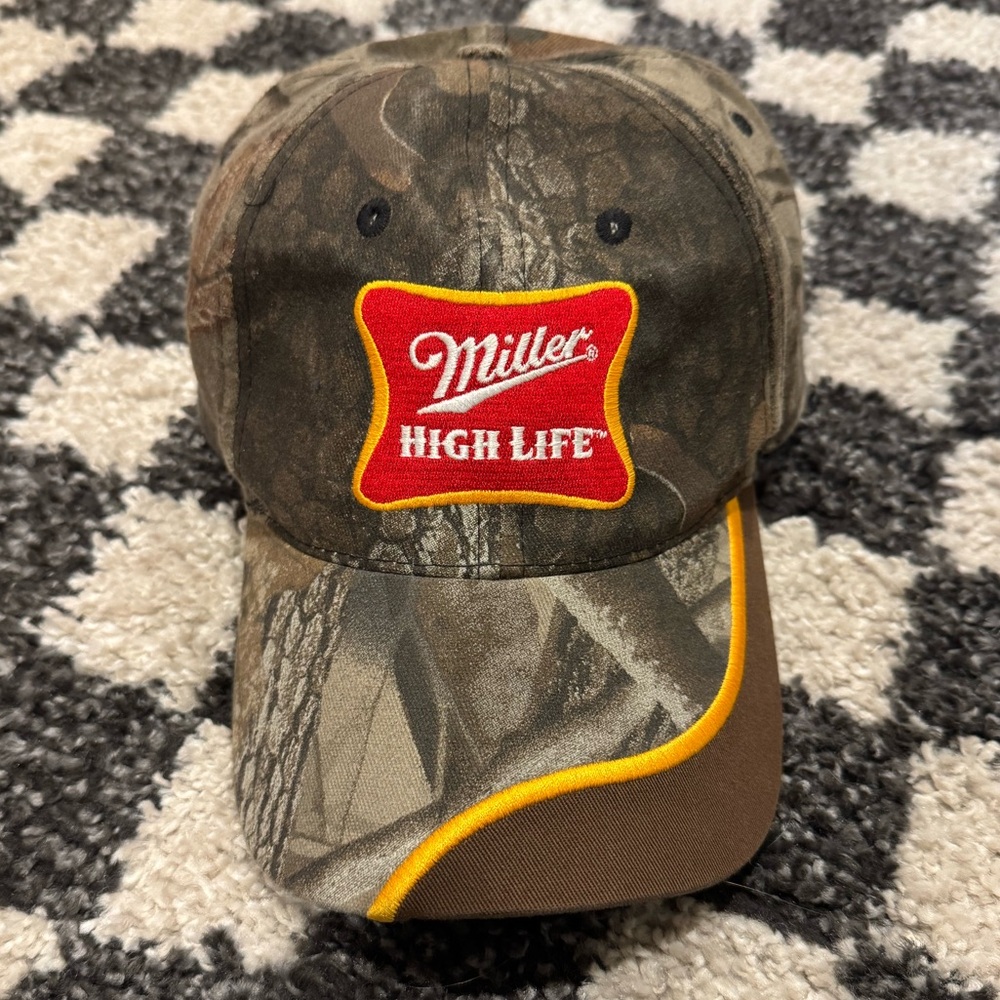 Miller High Life Camouflage Hat Adjustable Ballcap